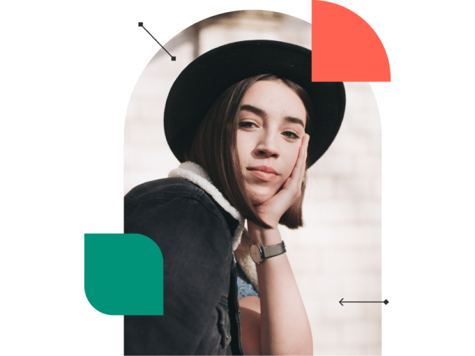 Visual designer wearing a hat